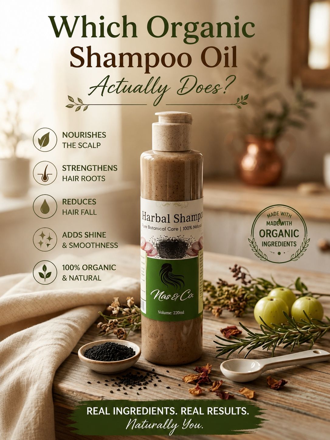 Organic shampoo