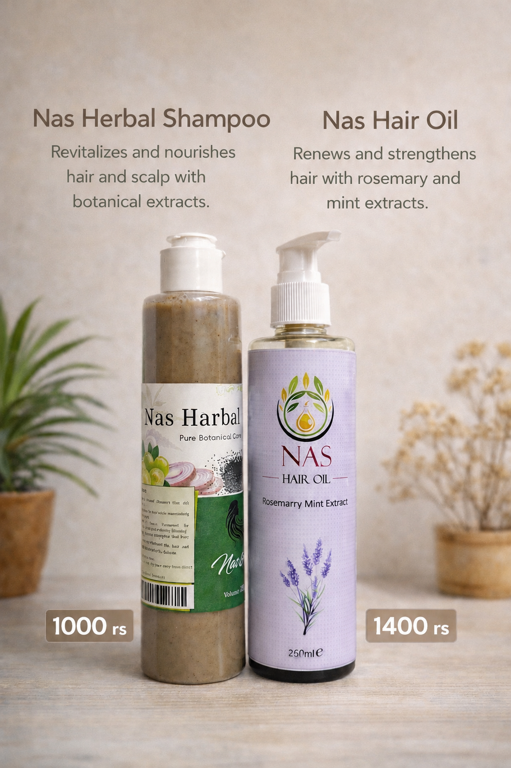 Nas shampoo plus Nas Hair oil